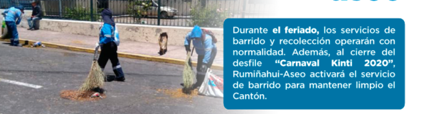 Operativo de limpieza para feriado de carnaval